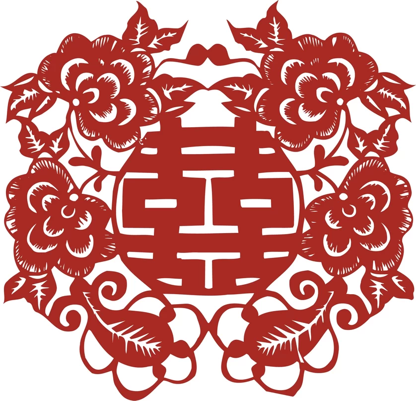 中国风中式传统喜庆民俗人物动物窗花剪纸插画边框AI矢量PNG素材【2833】
